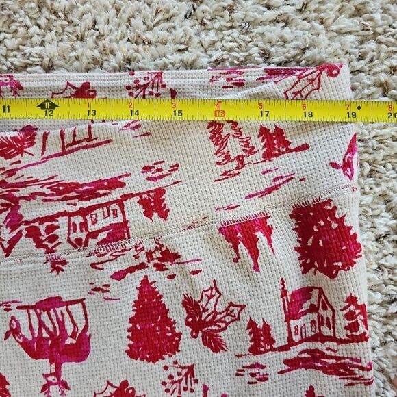 Sleep By Cacique Womens Red Christmas Toile Thermal Pajama Lounge Pants 22 / 24 - Picture 5 of 10